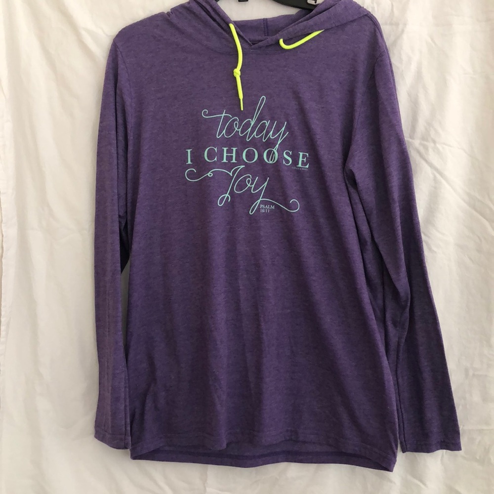 Purple “today I choose joy” hoodie